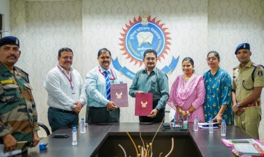 कलिंगा विश्वविद्यालय ने आज पुलिस प्रशिक्षण स्कूल (पीटीएस), माना के अधिकारियों के साथ समझौता ज्ञापन (एमओयू) पर हस्ताक्षर किए