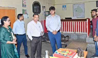 संभागायुक्त कुंजाम ने किया तहसील कार्यालय का औचक निरीक्षण