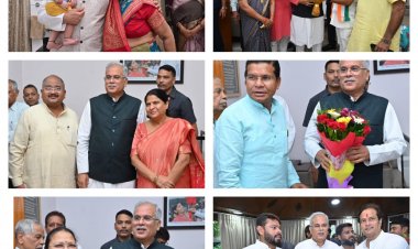 मुख्यमंत्री के जन्मदिन के मौके पर सीएम हाउस में बधाई देने वाले