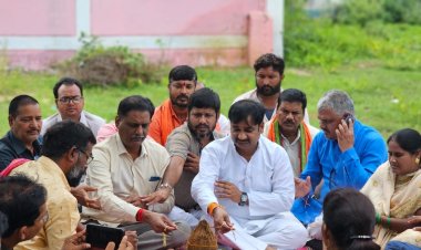 बेलतरा विधायक रजनीश सिंह ने किया सेमरताल में स्कूल भवन का भूमि पूजन