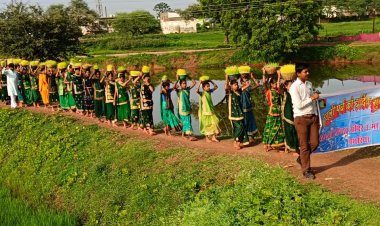 बड़े धूमधाम से किया गया क्षेत्र मे भोजली विसर्जन