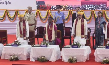 गुरु घसीदास विश्वविद्यालय के दसवें दीक्षांत समारोह में पहुंची राष्ट्रपति द्रौपदी मुर्मू, जय जोहार के साथ के साथ अपने संबोधन की शुरुआत करते हुए कहा