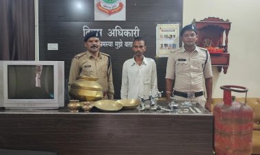शातिर चोर चढ़ा सरकंडा पुलिस के हत्थे, बंद घर का ताला तोड़कर चांदी के जेवर और घरेलू सामान किया था चोरी