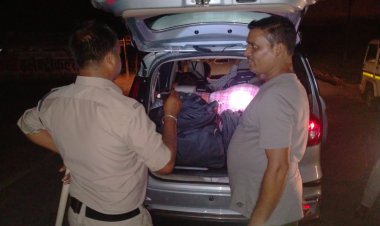 देर रात पुलिस का सरप्राइज चेकिंग अभियान, पुलिस अधीक्षक संतोष सिंह स्वयं निकले अभियान पर,नशा करके गाड़ी चलाने वाले पर कार्यवाही