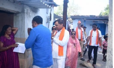 कोरबा भाजपा प्रत्याशी लखन देवांगन द्वारा सधन जनसम्पर्क