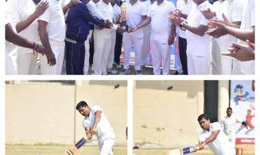 स्वीप एवं मिडिया इलेवन के बीच सद्भावना क्रिकेट मैच,मिडिया इलेवन को 5विकेट से शिकस्त देकर स्वीप इलेवन ने जीता चुनई क्रिकेट ट्राफी