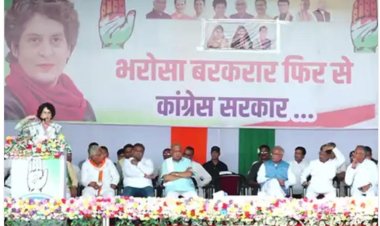 चुनावी सभा में प्रियंका गांधी की बड़ी घोषणाए, गैस सिलेंडर पर पांच सौ रुपए की सब्सिडी सीधे महिलाओं के खाते में,हर माह निशुल्क बिजली, देखिए mornews