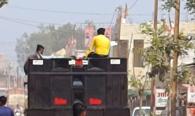 *बिना अनुमति के डीजे बॉक्स से किया प्रचार प्रसार,डीजे जब्त