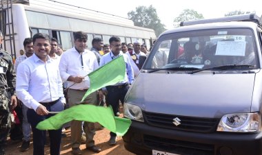 मतदान सामग्री के साथ मतदान दल रवाना,कलेक्टर अवनीश शरण ने दिखाई हरी झंडी,कल सवेरे 8:00 बजे शुरू होगा मतदान, जिले में 15लाख 73हजार से ज्यादा मतदाता करेंगे अपने मताधिकार का प्रयोग