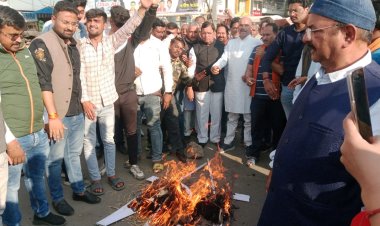 उप राष्ट्रपति पर अशोभनीय टिप्पणी बीजेपी ने फूंका राहुल गांधी का पुतला,जिलाध्यक्ष रामदेव कुमावत ने कहा जातियों का अपमान कांग्रेस की परम्परा