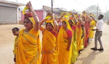 पथरिया क्षेत्र हुआ राममयी, अयोध्या से आये अक्षत कलश को गांवो को किया गया वितरण, निकला कलश यात्रा