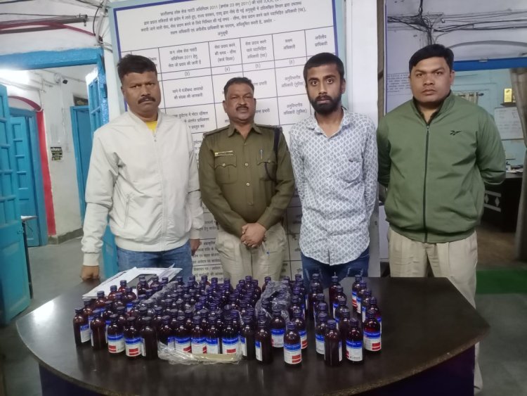 नशीली कफ सिरप की बिक्री करने वाले आरोपी को पुलिस ने किया गिरफ्तार,115 नग कफ सिरप मरामद