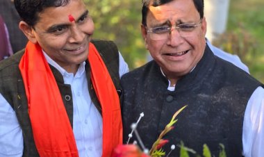 जिलाध्यक्ष रामदेव कुमावत की अगुवाई बीजेपी कार्यकर्ताओ ने किया राजस्व मंत्री टंकराम वर्मा का भव्य स्वागत