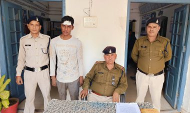 शराब दुकान के पास बाइक मे आग लगाने वाले  नशेड़ी युवक को पुलिस ने भेजा जेल