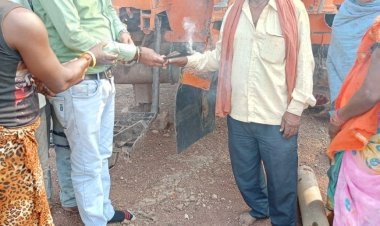 वार्ड क्रमांक 15 मे हुआ बोर खनन