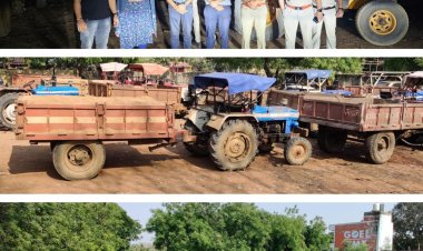 अरपा नदी में अवैध रूप से रेत का उत्खनन लगातार जारी,देर रात जिला प्रशासन,पुलिस प्रशासन एवं माइनिंग विभाग की संयुक्त कार्रवाई, अवैध रूप से रेत निकलते 7ट्रैक्टर और जेसीबी जप्त,