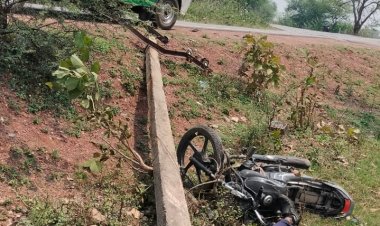 सड़क दुर्घटना मे एक युवक की मौत