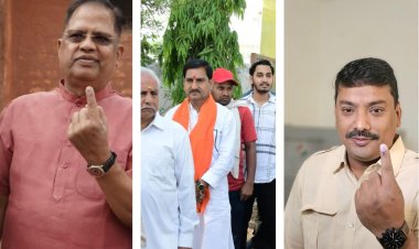 जिले में बीजेपी प्रत्याशी सहीत भाजपा विधायको ने डाले वोट, देखिए तस्वीरें