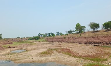 एनीकेट खुलने से जल स्तर गया धरातल मे , पानी की बून्द को तरस रहे क्षेत्रवासी