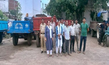 जिला प्रशासन की ताबड़तोड़ कार्यवाही, अवैध रेत उत्खनन व परिवहन के मामले में 7 ट्रैक्टर-ट्राली जब्त