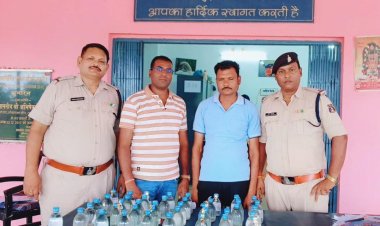 ग्राम भरेगांव शिवनाथ नदी पुल के पास अवैध शराब बिक्री करते एक आरोपी रंगे हाथ गिरफ्तार