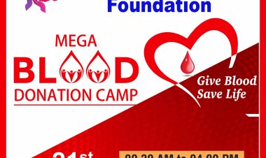 हेल्पिंग हैंड्स क्लब फाउंडेशन द्वारा मेगा ब्लड डोनेशन कैंप का आयोजन