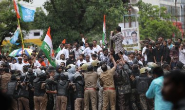 कांग्रेस का जंगी प्रदर्शन, विधानसभा घेराव करने निकले कांग्रेसियों और पुलीस के बिच झड़प,