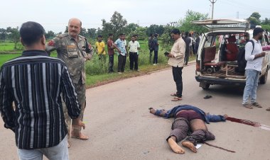 अज्ञात वाहन की टक्कर से बाइक सवार युवक की मौके पर मौत