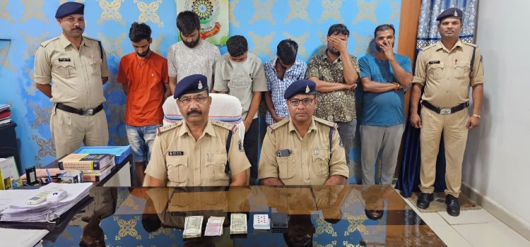 दयालबंद पुल के नीचे जुआ खेलते जुआरी पकड़ाए, कोतवाली पुलिस की कार्यवाही