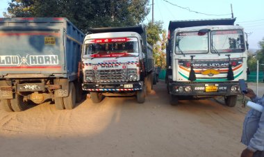 *रेत का परिवहन लगातार जारी कलेक्टर के निर्देश के बाद एक राजस्व और खनिज विभाग की संयुक्त कार्रवाई, हाईवा और ट्रैक्टर जप्त*