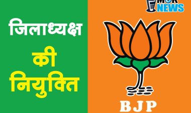 *Breaking: भारतीय जनता पार्टी के जिला शहर अध्यक्ष बनाया गया दीपक सिंह ठाकुर,मोहित जायसवाल को ग्रामीण की जिम्मेदारी*