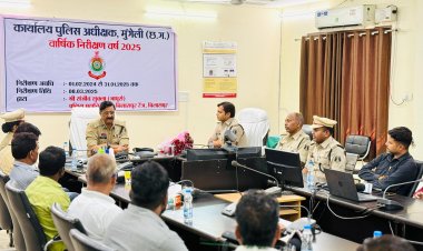 आईजी डॉ. संजीव शुक्ला के द्वारा किया गया मुंगेली जिले का वार्षिक निरीक्षण,   महिला एवं बच्चों से संबंधित अपराधों  पर अंकुश लगाने के दिये निर्देश