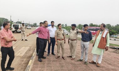 *कलेक्टर और पुलिस अधीक्षक ने सरगांव राष्ट्रीय राजमार्ग का किया निरीक्षण