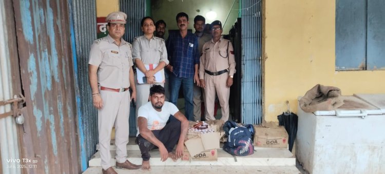 मध्यप्रदेश की शराब से गला तर कर रहे आसपास के ग्रामीण ,  281 पाव अवैध अंग्रेजी  गोवा शराब बरामद, आरोपी जेल