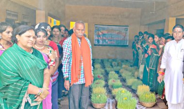 शिशु मंदिर विद्यालय के छात्राओं  ने निकाली भव्य भोजली शोभायात्रा, तालाब मे किया विसर्जन