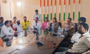 गणेश विसर्जन को लेकर  प्रशासन ने रखी शांति समिति की बैठक, एनिकट  नदी पर विसर्जन प्रतिबंध