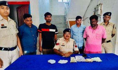 *चार जुआरियों को पुलिस ने पकड़ा, प्रतिबंधात्मक धाराओं में कार्रवाई*