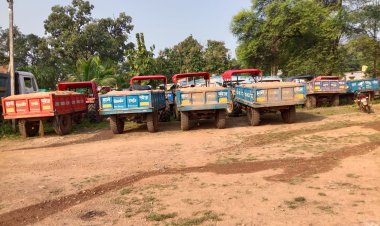 *कलेक्टर के निर्देश पर खनिज विभाग की कार्रवाई: अवैध खनन परिवहन करते 11वाहन जप्त*