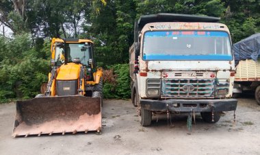 *खनिजों के अवैध खनन और परिवहन पर 8 गाड़िया जप्त*