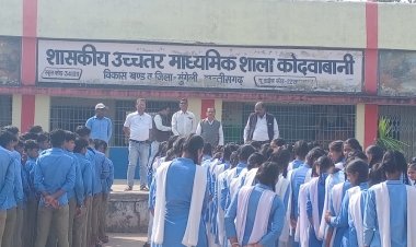 *जिला शिक्षा अधिकारी ने हाई स्कूल का किया औचक निरीक्षण :अनुपस्थित व्याख्याताओं को नोटिस जारी*