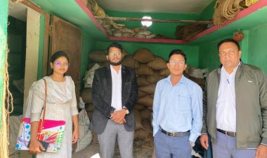 *किराना दुकान में अवैध रूप से भंडारित 86 बोरी धान जब्त