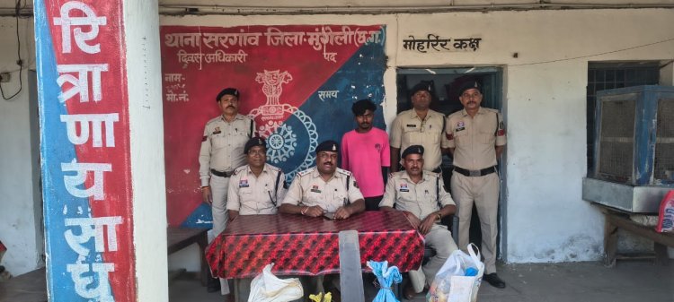 स्कूल के मध्यान्ह भोजन मे  चांवल की चोरी करने वाले आरोपी को   पुलिस ने गिरफ्तार कर भेजा जेल