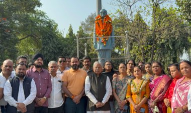 *जनसंघ के अध्यक्ष पंडित दीनदयाल उपाध्याय की पुण्यतिथि पर भाजपाइयों ने दी श्रद्धांजलि*, मजबूत एवं सशक्त भारत चाहते थे पं दीनदयाल - धरम लाल कौशिक