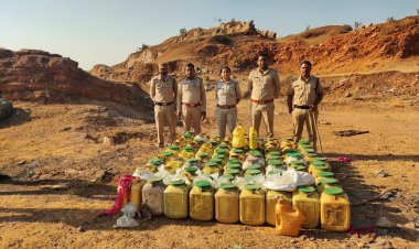 मुंगेली में होली पूर्व अवैध मदिरा के खिलाफ बड़ी कार्रवाई  1500 किलो महुआ लाहन व 47 लीटर कच्ची शराब जब्त