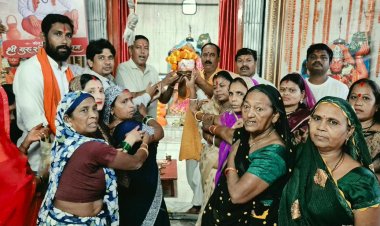 ‘समरसता कलश’ का देवरीखुर्द मंडल में भव्य स्वागत..