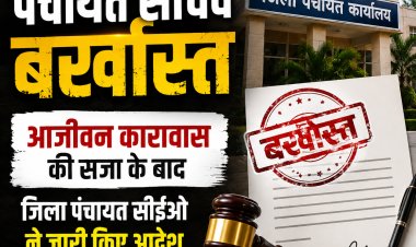 *पंचायत सचिव सेवा से बर्खास्त, जिला पंचायत सीईओ ने जारी किए आदेश*