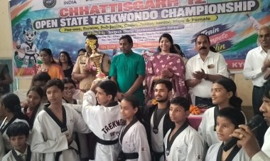 *12वीं राज्य स्तरीय ताइक्वांडो प्रतियोगिता में रायगढ़ बना ओवरऑल चैंपियन, बिलासपुर को मिला दूसरा स्थान, विजेता खिलाड़ियों का राष्ट्रीय प्रतियोगिता के लिए हुआ चयन*