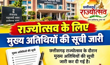 *राज्योत्सव के लिए मुख्य अतिथियों की सूची जारी : जिला मुख्यालयों में होगा कार्यक्रम, मंत्री, सांसद, विधायक, होंगे चीफ गेस्ट। देखिए मन