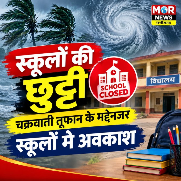 *स्कूल छुट्टी न्यूज : चक्रवाती तूफान ‘अर्नब’ के मद्देनजर 29 अक्टूबर को जिले के सभी स्कूलों में अवकाश घोषित, संभावित अतिवृष्टि को देखते हुए जिला प्रशासन ने लिया एहतियाती निर्णय*